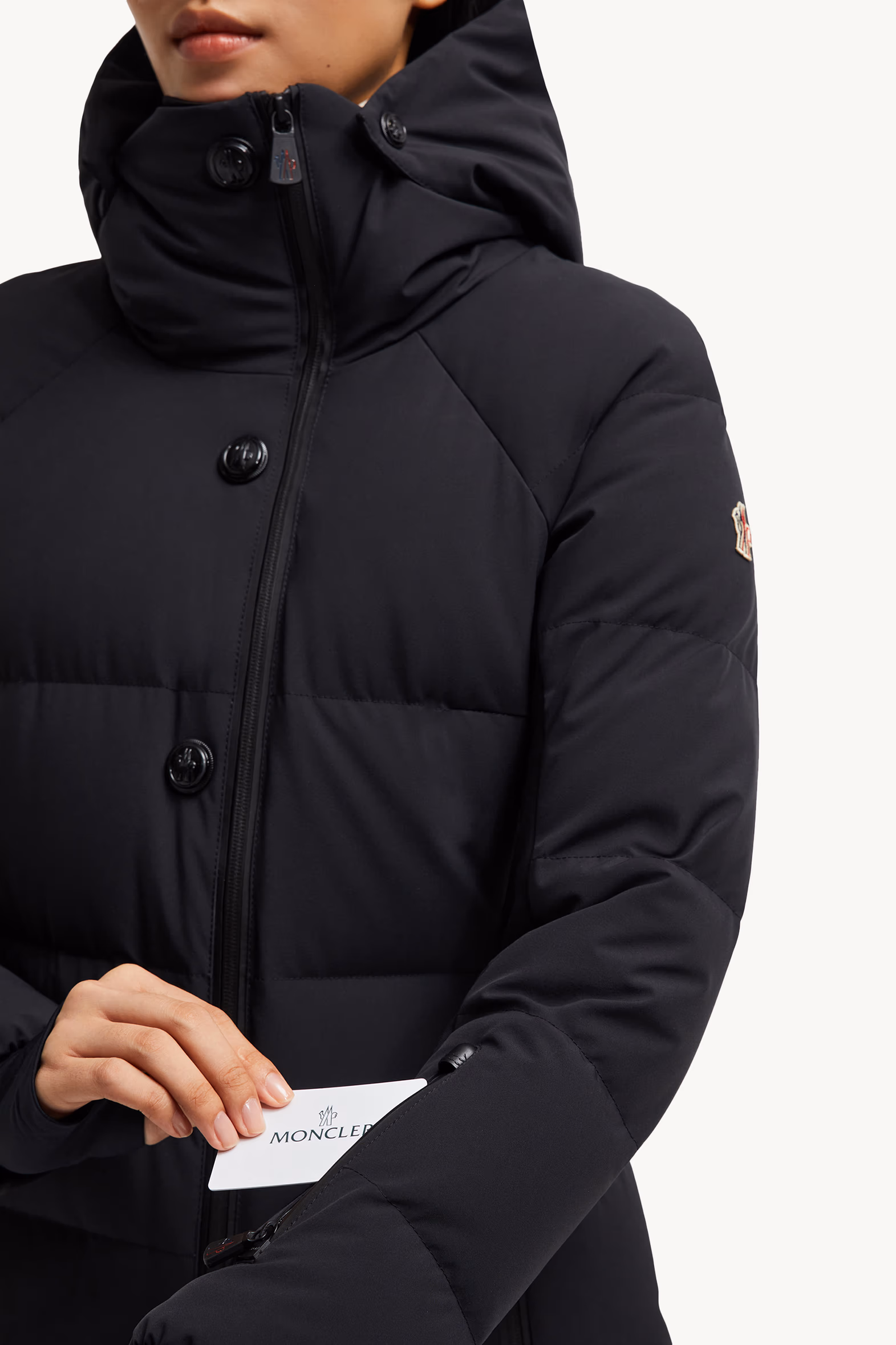 Veste de ski à capuche Guyane Femmes Noir Moncler 9